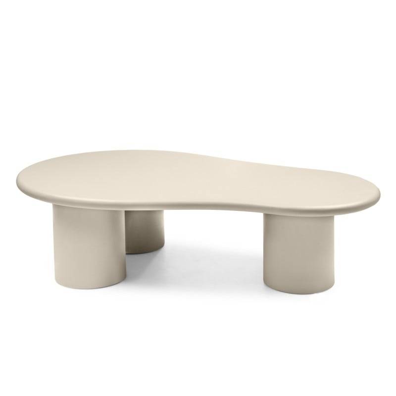 Tavolino NADINI, beige scuro, opaco, forme arrotondate