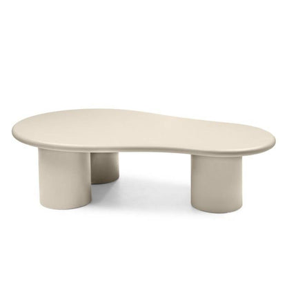 Tavolino NADINI, beige scuro, opaco, forme arrotondate