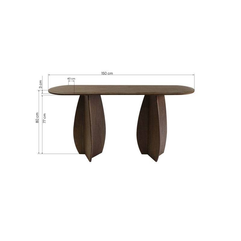 Console OKUN 150 cm, noce scuro