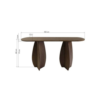 Console OKUN 150 cm, noce scuro