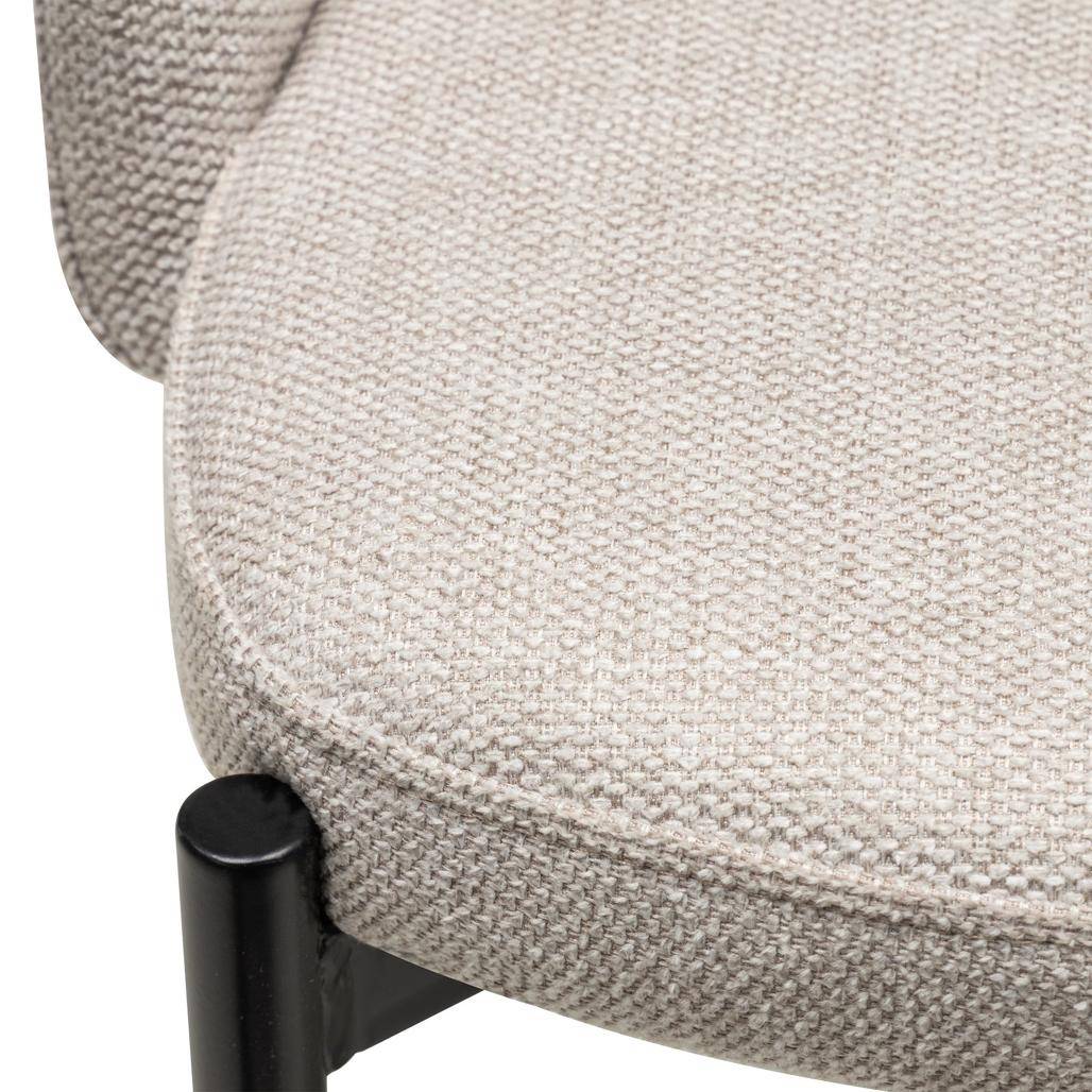 Sedia MORES beige con gambe nere