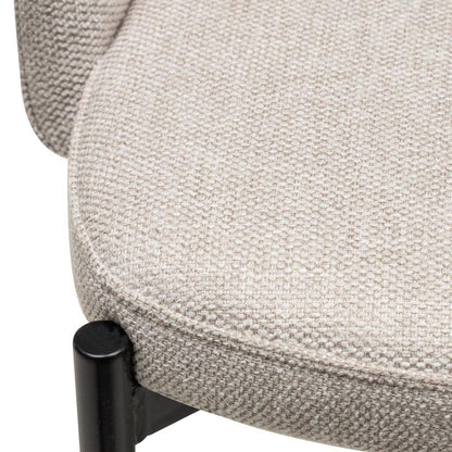 Sedia MORES beige con gambe nere