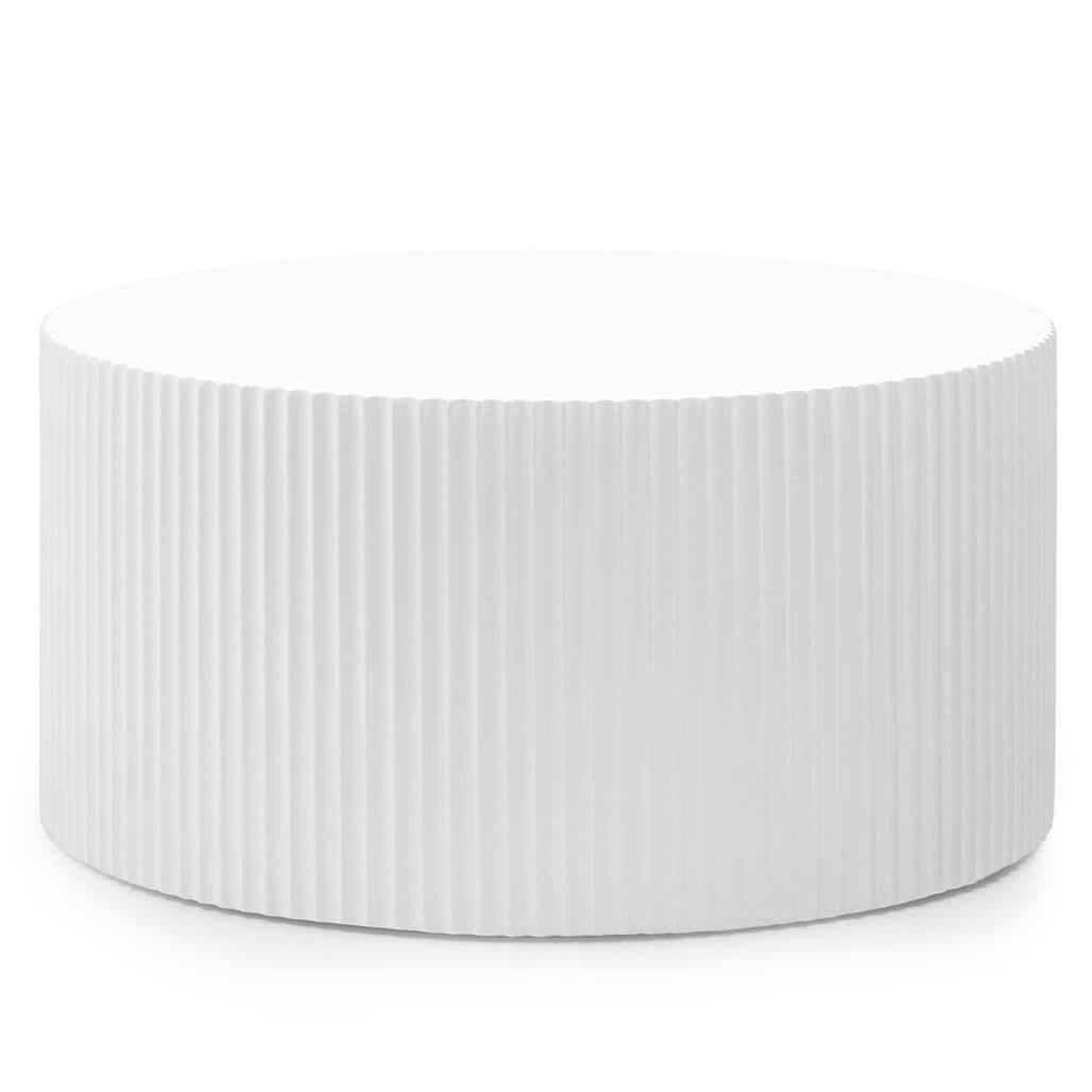 Set tavolini da caffè ZOE rigato bianco