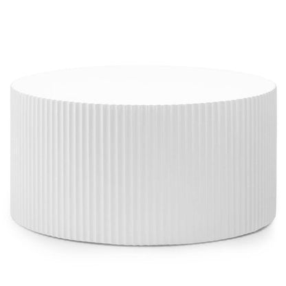 Set tavolini da caffè ZOE rigato bianco