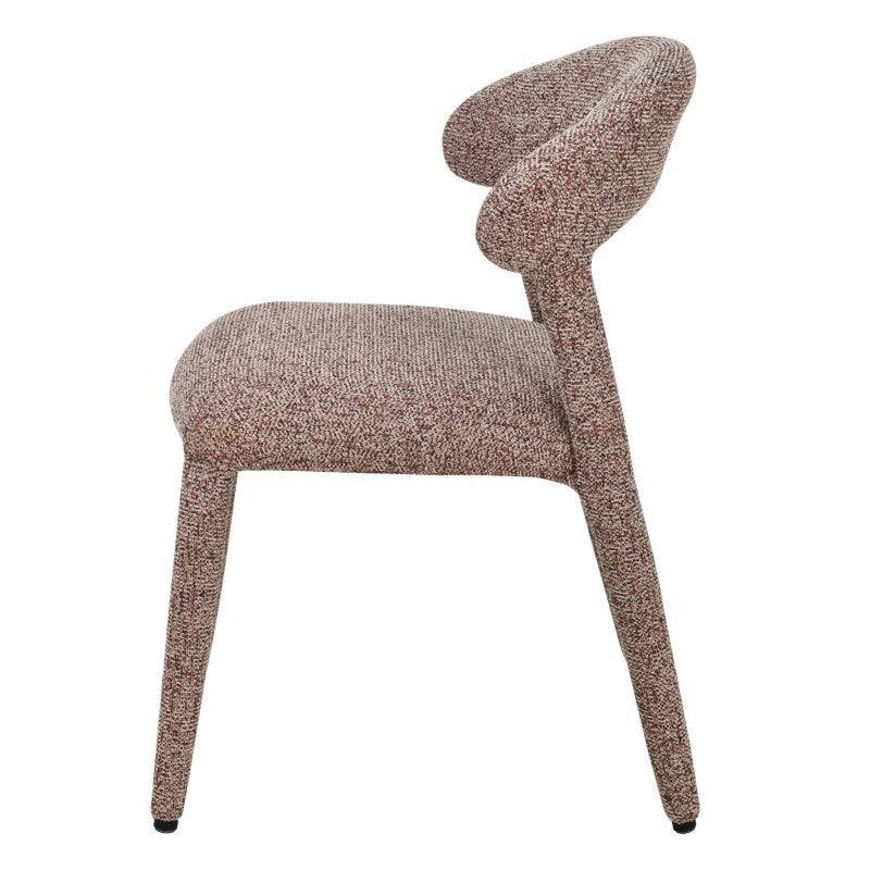 Sedia imbottita IROKIH, melange beige e bordeaux