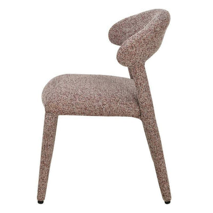 Sedia imbottita IROKIH, melange beige e bordeaux