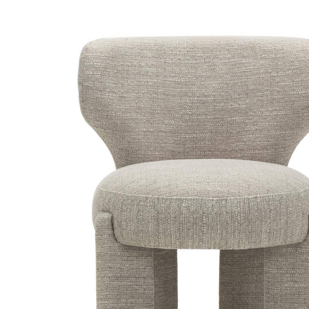 Polsterstuhl MALI beige, abgerundete Formen