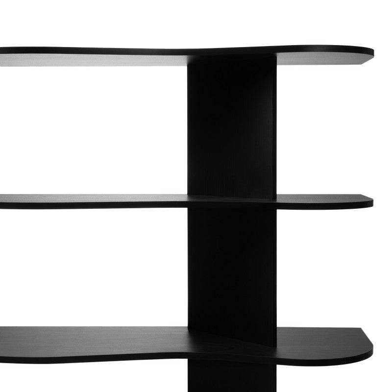 Scaffale Basso RHIO Nero con Onda