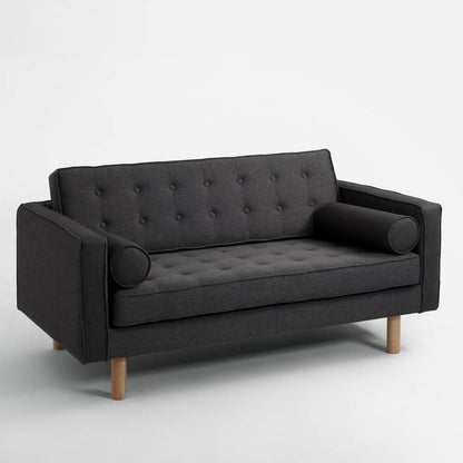Schlafsofa 2-Sitzer TOPIC WOOD Anthrazit Natur