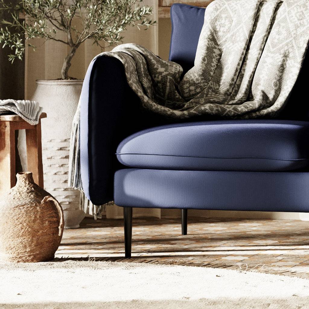 Ecksofa POSH P – Tinte, Schwarz