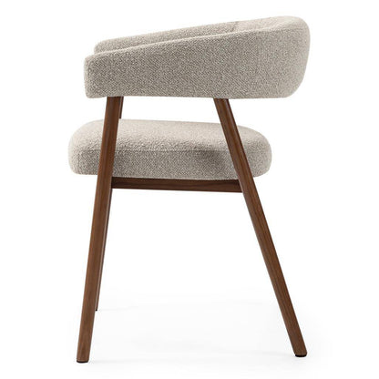 Sedia Imbottita MUE, Marrone Chiaro/Legno di Quercia