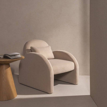 Loungesessel JADA hellbeige Samt