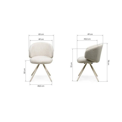 Poltrona girevole PERLA beige