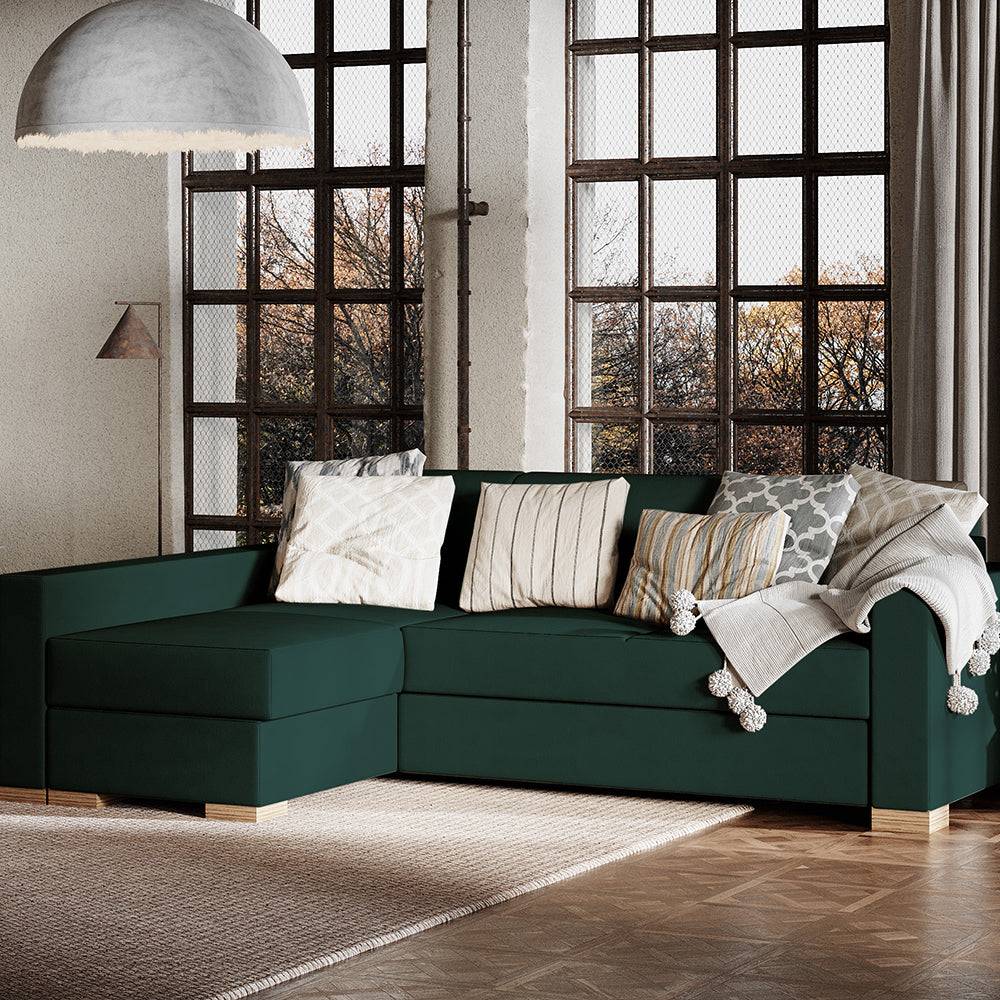 Divano Letto Angolare STABLE L - Avocado