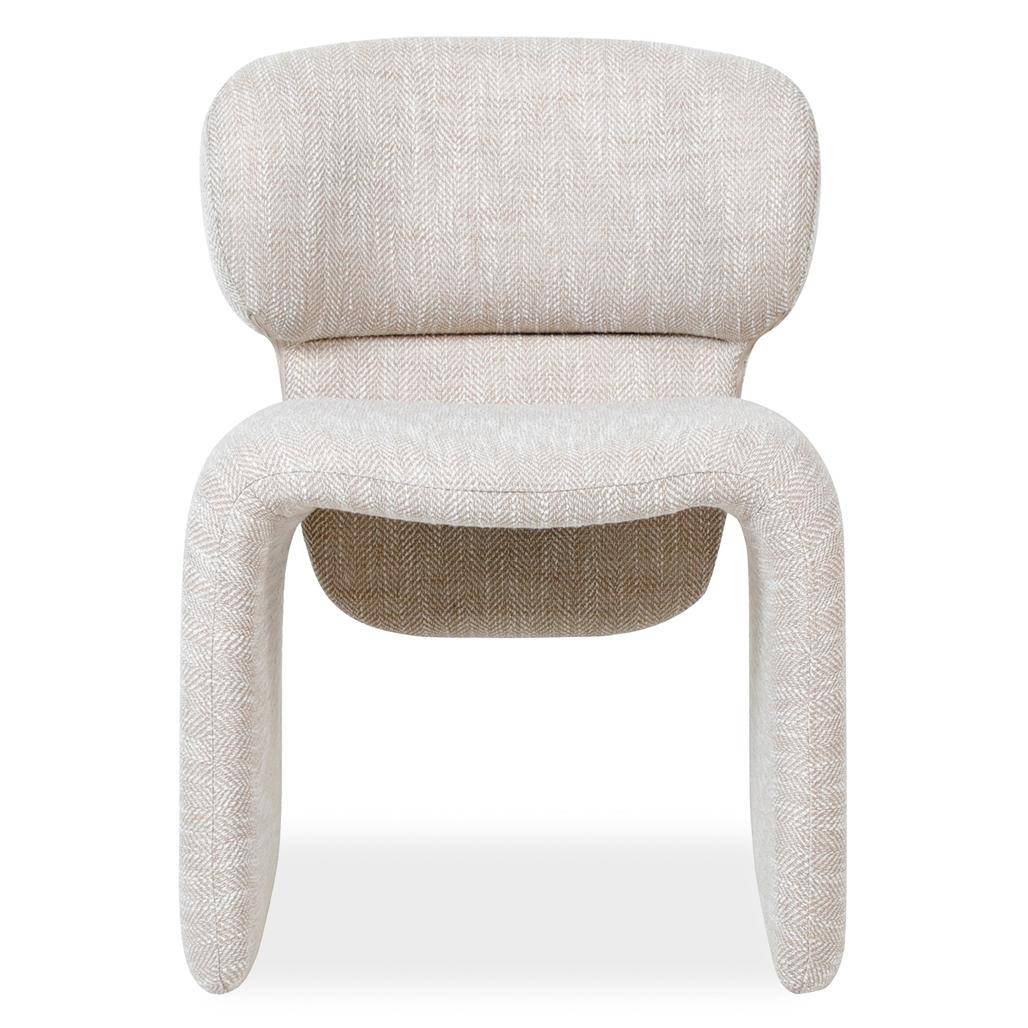 Poltrona rivestita BIZZA, beige