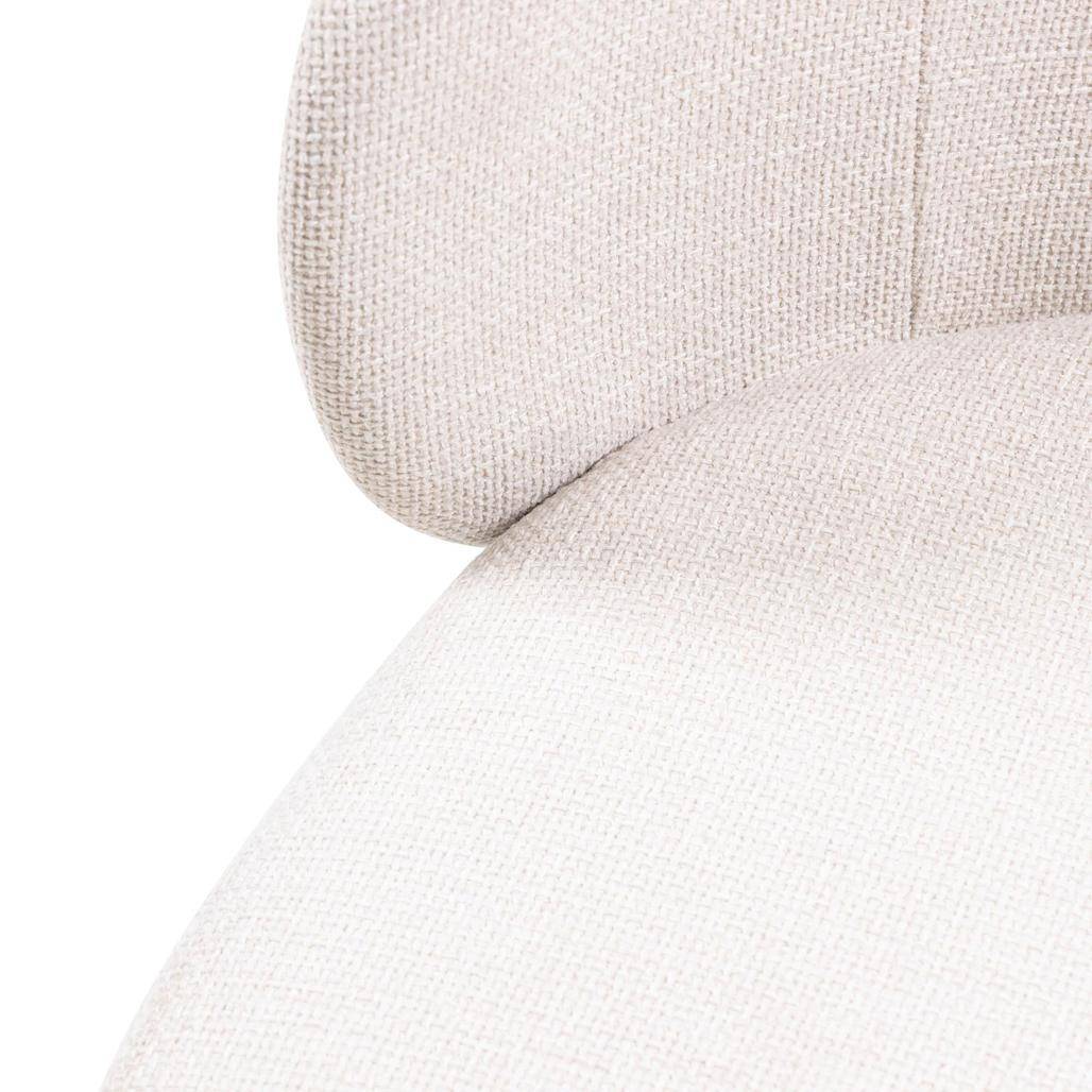 Sedia da pranzo LUEUR, beige chiaro, gambe nere