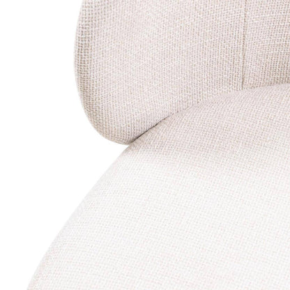 Sedia da pranzo LUEUR, beige chiaro, gambe nere