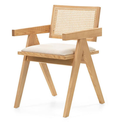 Sedia in legno RENE, intreccia viennese, naturale/beige