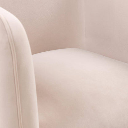 Sedia girevole MAREL beige chiaro velluto