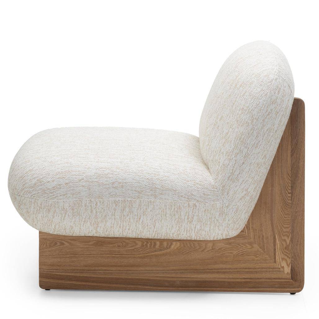 Poltrona lounge MAMET beige forme arrotondate