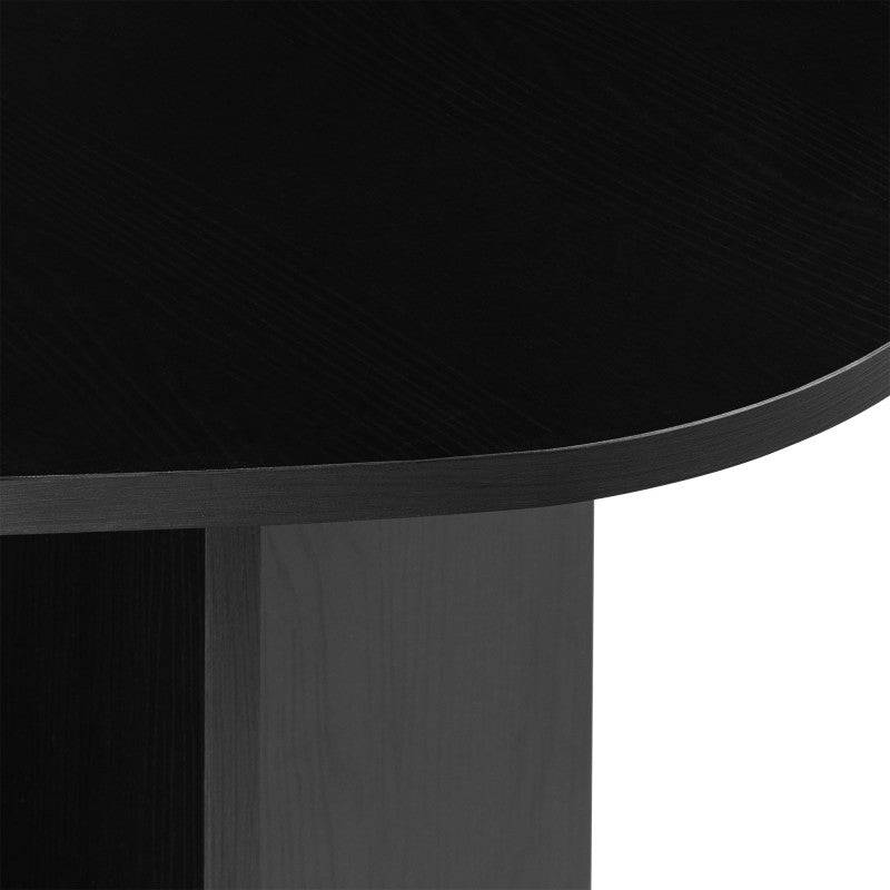 Tisch ZEV 200 cm unregelmäßige Platte, schwarz Holzgestell