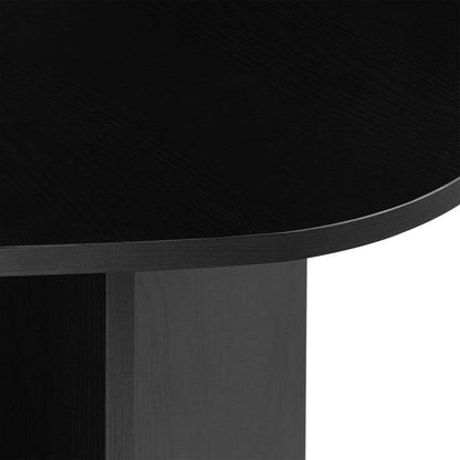 Tisch ZEV 200 cm unregelmäßige Platte, schwarz Holzgestell