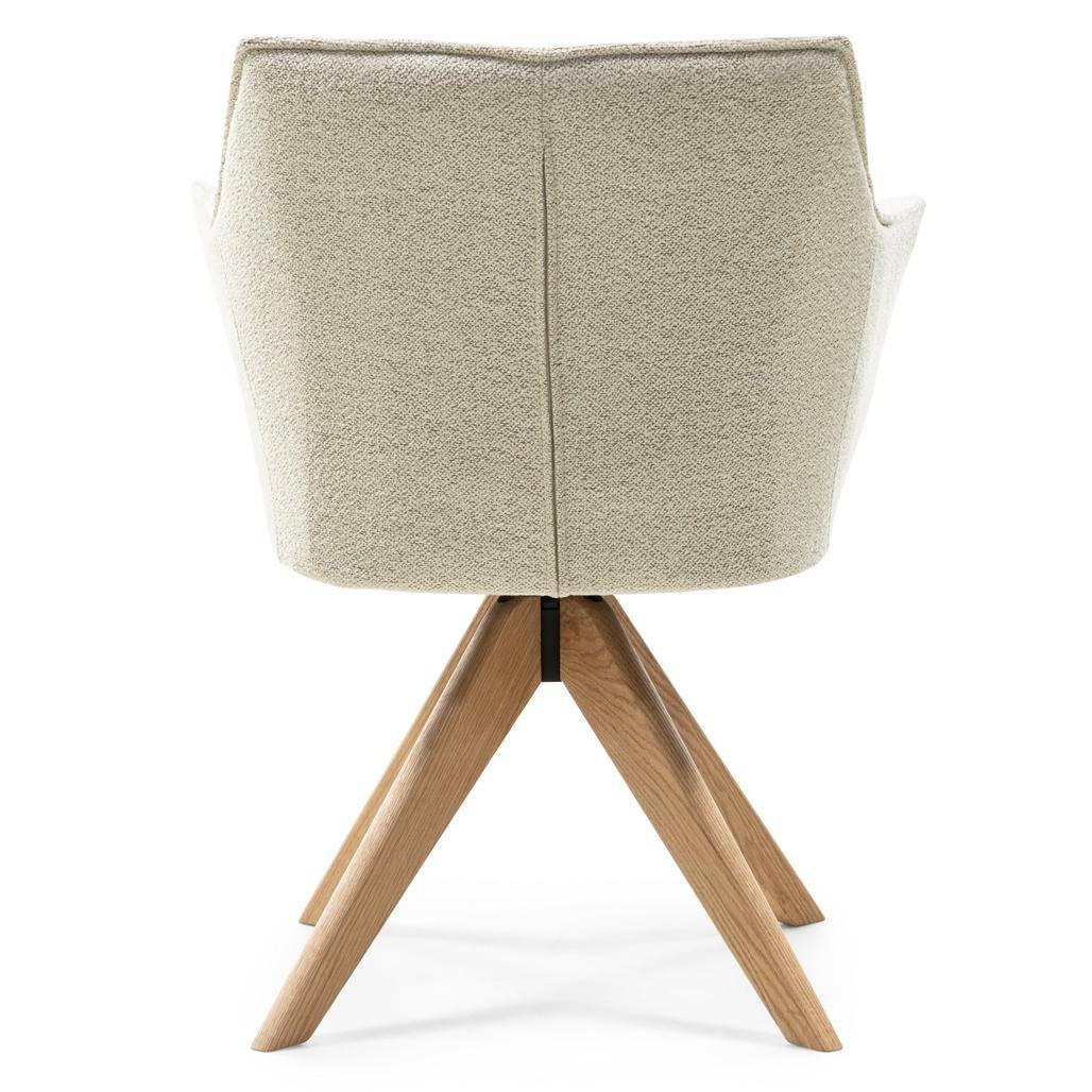 Drehstuhl MANER, Creme, Eiche