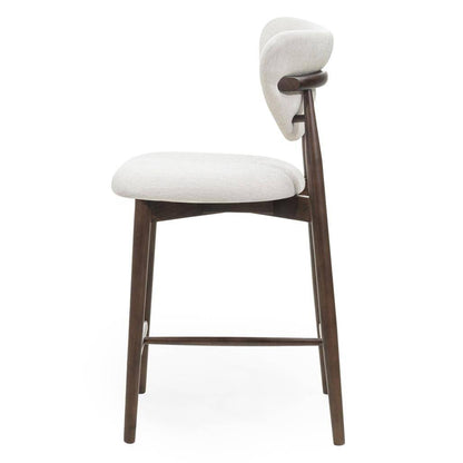 Esszimmerhocker JULIETTE Beige/Nussbaum