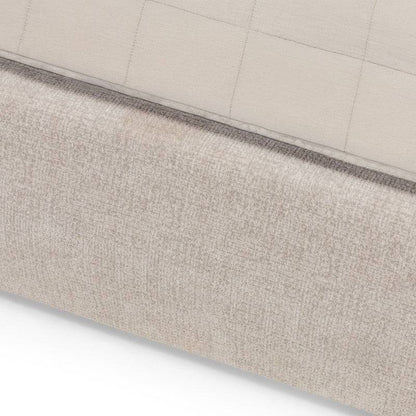 Letto imbottito MALANEL 160x200 cm, beige chiaro, arrotondato