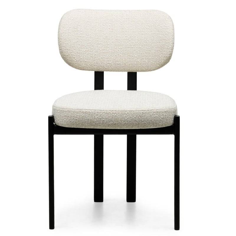 Poltrona FLARA rivestita beige chiaro gambe nere