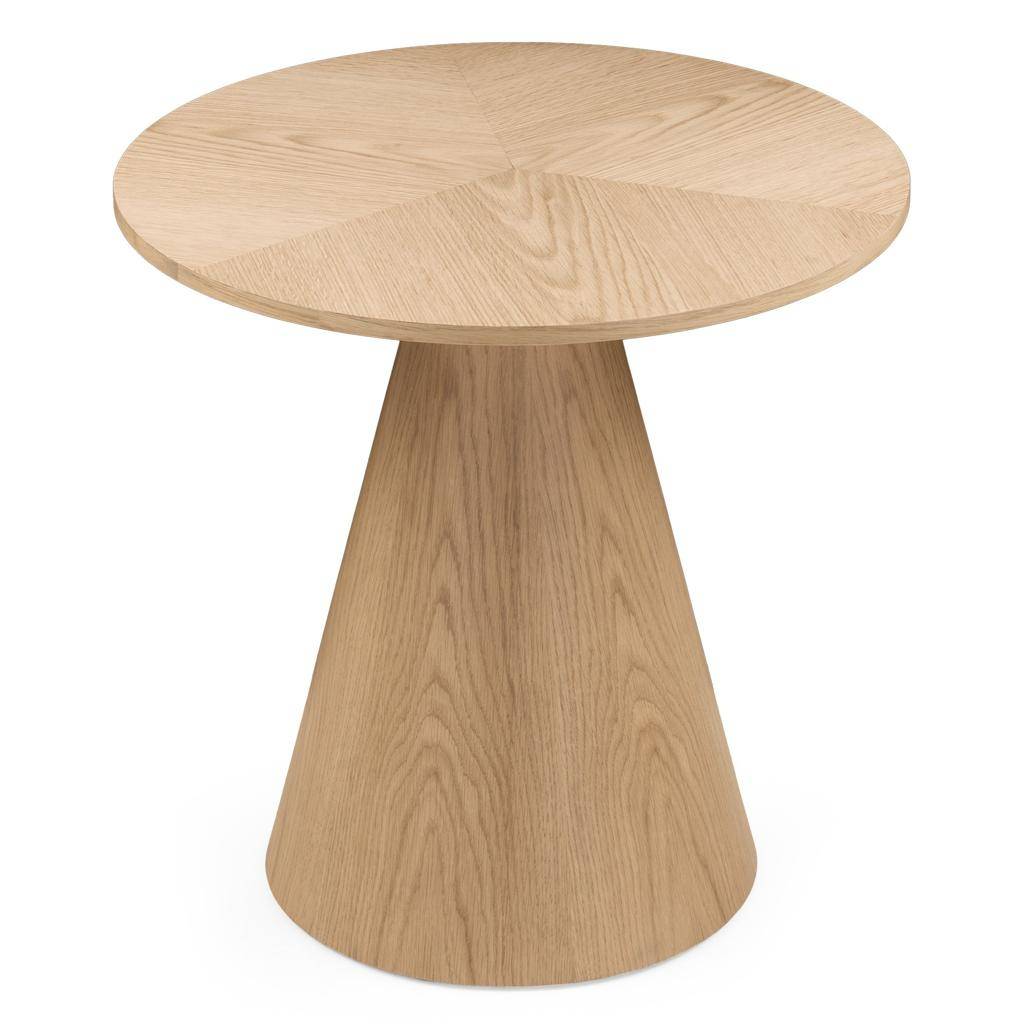 Tavolino laterale ORB, 60 cm, rotondo, quercia