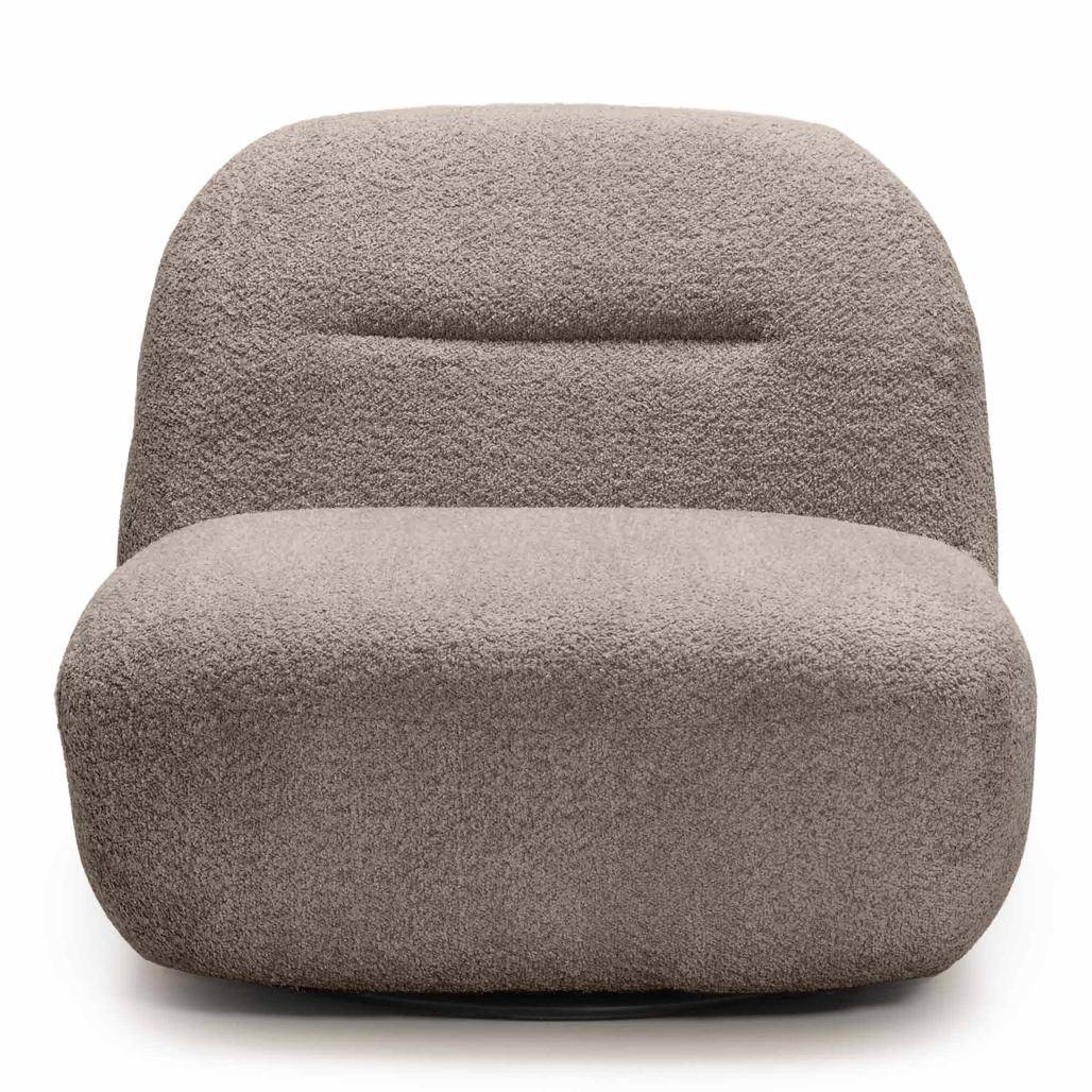Sessel BOCHIC Drehsockel, Braun-Grau