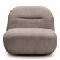 BOCHIC swivel base armchair, brown-grey