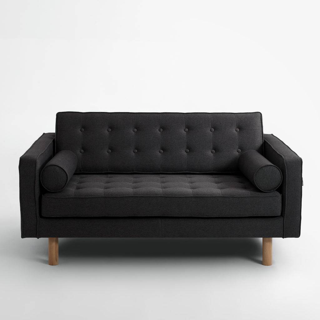 Schlafsofa 2-Sitzer TOPIC WOOD Anthrazit Natur