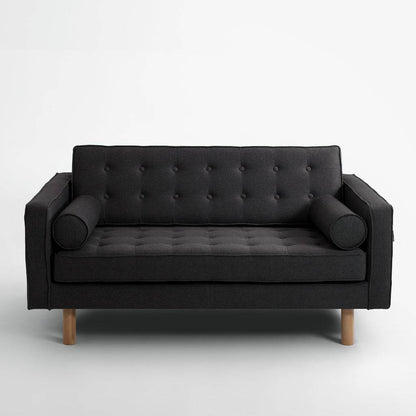 Schlafsofa 2-Sitzer TOPIC WOOD Anthrazit Natur