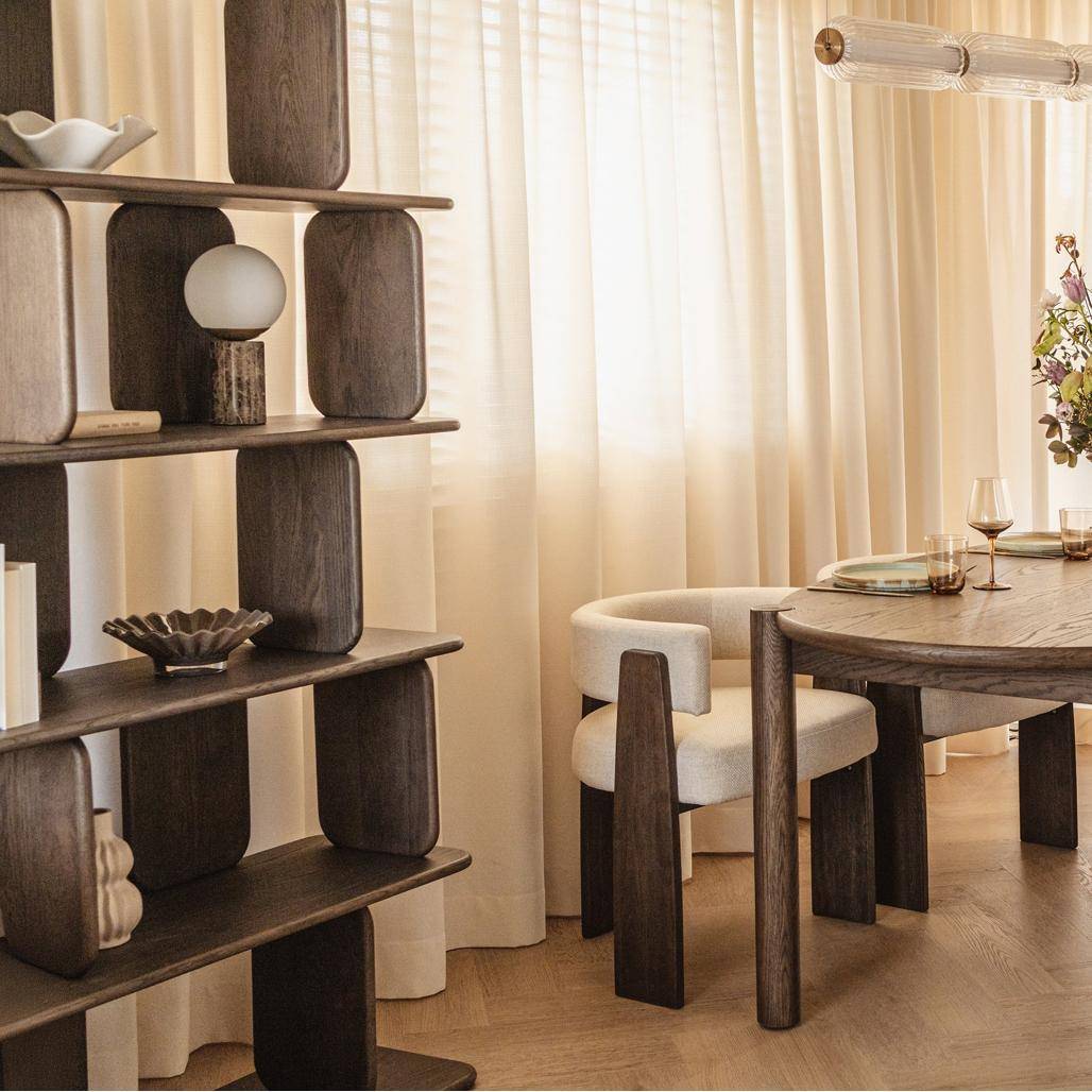 Scaffale arrotondato SALA, marrone espresso