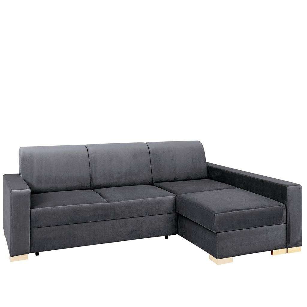 Eckschlafsofa STABLE R - Grau Lila