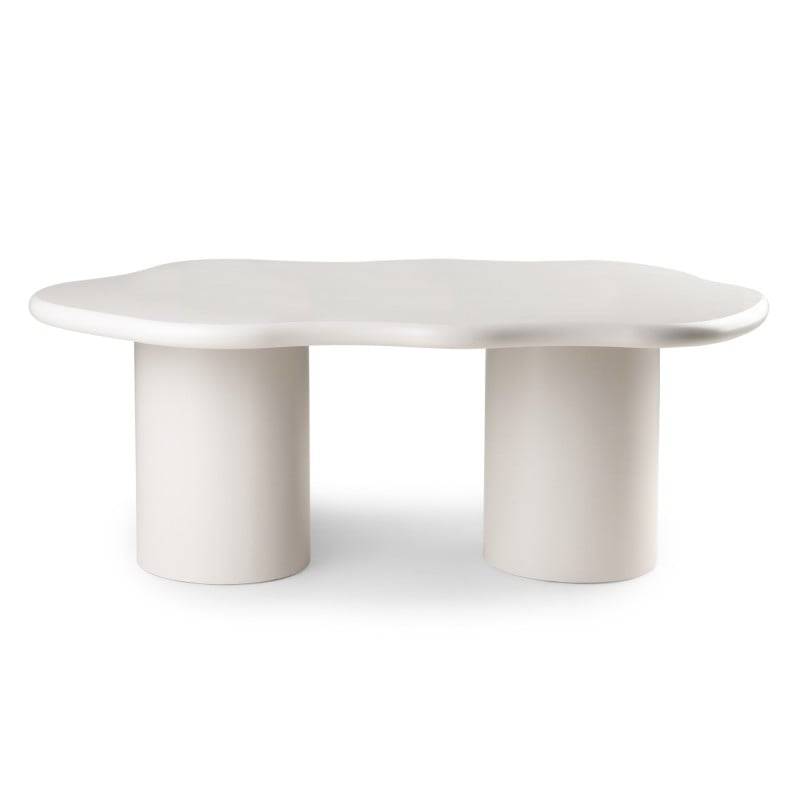 Beistelltisch MIRELLA, graubeige, abgerundete Formen