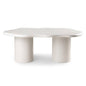 Tavolino MIRELLA, grigio-beige, forme arrotondate