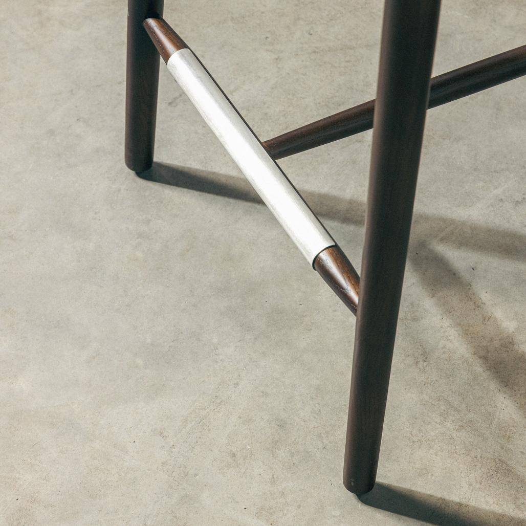 Esszimmerhocker JULIETTE Beige/Nussbaum