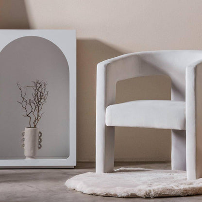 Poltrona Lounge LAUREN VELVET, Samt beige