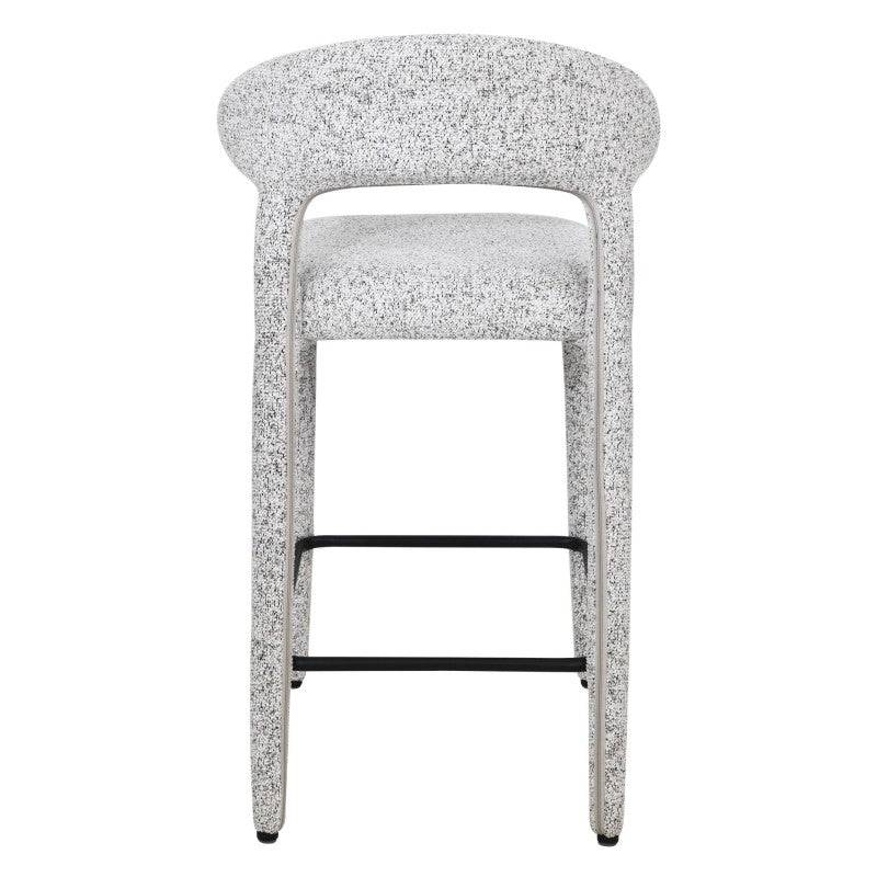 Sgabello imbottito IROKI, beige-grigio melange