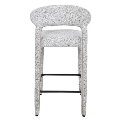 Sgabello imbottito IROKI, beige-grigio melange