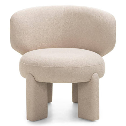 Poltrona imbottita SELENE, beige, bouclé