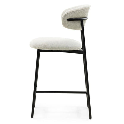 Barhocker LORO Creme mit Rückenlehne