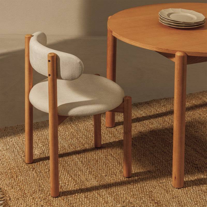 Sedia YANG Crema/Legno Naturale