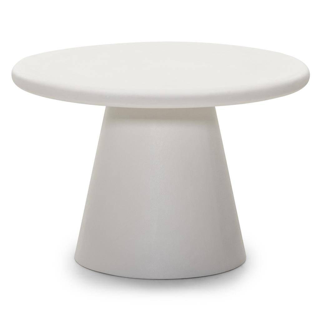 Tavolino da caffè METRE 60 cm, rotondo, ecru, microcemento