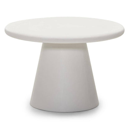 Tavolino da caffè METRE 60 cm, rotondo, ecru, microcemento