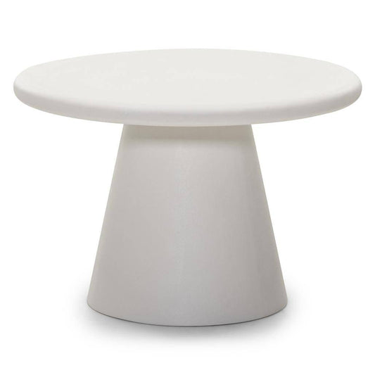 Tavolino da caffè METRE 60 cm, rotondo, ecru, microcemento