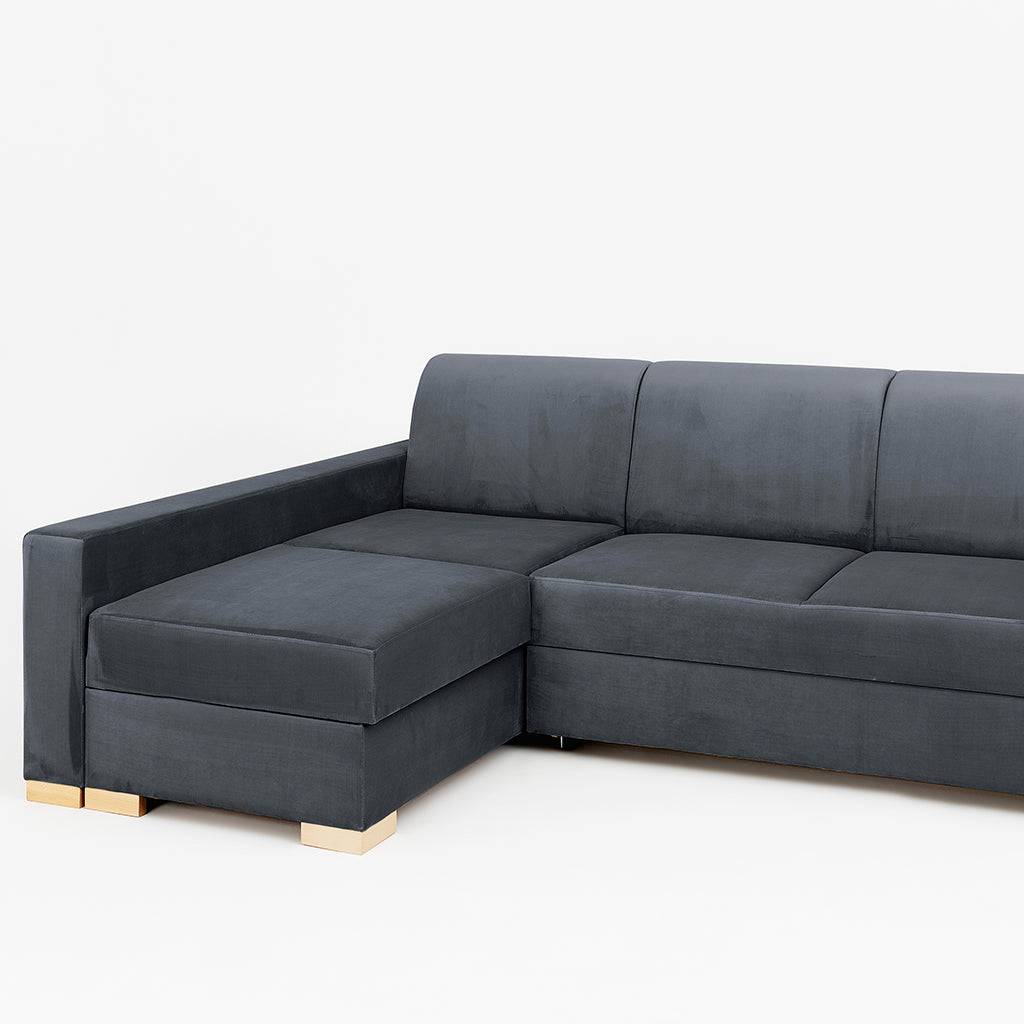 STABLE Corner Sofa Bed - Lilac Grey